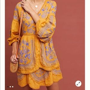 Gorgeous Anthropologie embroidered dress